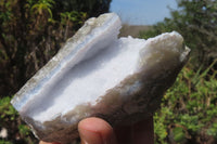 Natural Blue Lace Agate Geode Specimens x 3 From Nsanje, Malawi - Toprock Gemstones and Minerals 