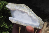 Natural Blue Lace Agate Geode Specimens x 3 From Nsanje, Malawi - Toprock Gemstones and Minerals 