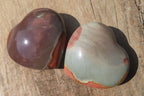 Polished Polychrome Jasper Gemstone Hearts x 6 From Madagascar - Toprock Gemstones and Minerals 