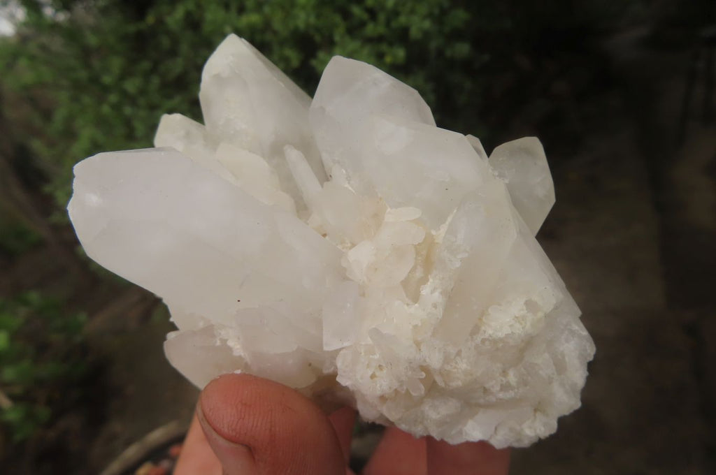 Natural Clear Phantom Quartz Clusters x 6 From Madagascar - Toprock Gemstones and Minerals 