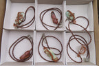 Hand Made Mixed Copper Wire Wrapped Pendants x 6 From South Africa - Toprock Gemstones and Minerals 