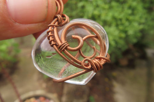 Hand Made Mixed Copper Wire Wrapped Pendants x 6 From South Africa - Toprock Gemstones and Minerals 