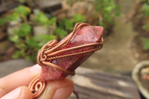Hand Made Mixed Copper Wire Wrapped Pendants x 6 From South Africa - Toprock Gemstones and Minerals 