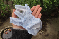 Natural Etched Blue Chalcedony Specimens x 3 From Nsanje, Malawi - Toprock Gemstones and Minerals 