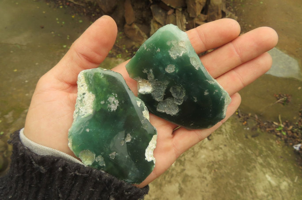 Polished On One Side Emerald Mtorolite Plates x 24 From Mutorashanga, Zimbabwe - Toprock Gemstones and Minerals 