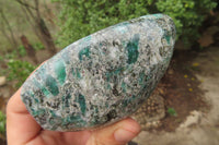 Polished Rare Emerald Mica In Matrix Standing Free Forms x 3 From Mutoko, Zimbabwe - Toprock Gemstones and Minerals 