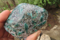Polished Rare Emerald Mica In Matrix Standing Free Forms x 3 From Mutoko, Zimbabwe - Toprock Gemstones and Minerals 