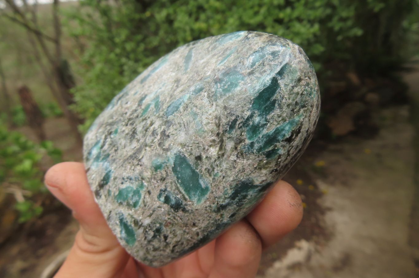 Polished Rare Emerald Mica In Matrix Standing Free Forms x 3 From Mutoko, Zimbabwe - Toprock Gemstones and Minerals 