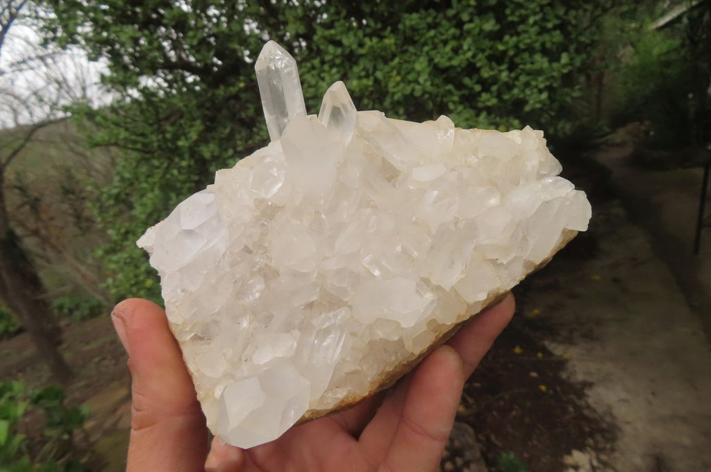Natural Clear Quartz Crystal Clusters x 5 From Madagascar - Toprock Gemstones and Minerals 