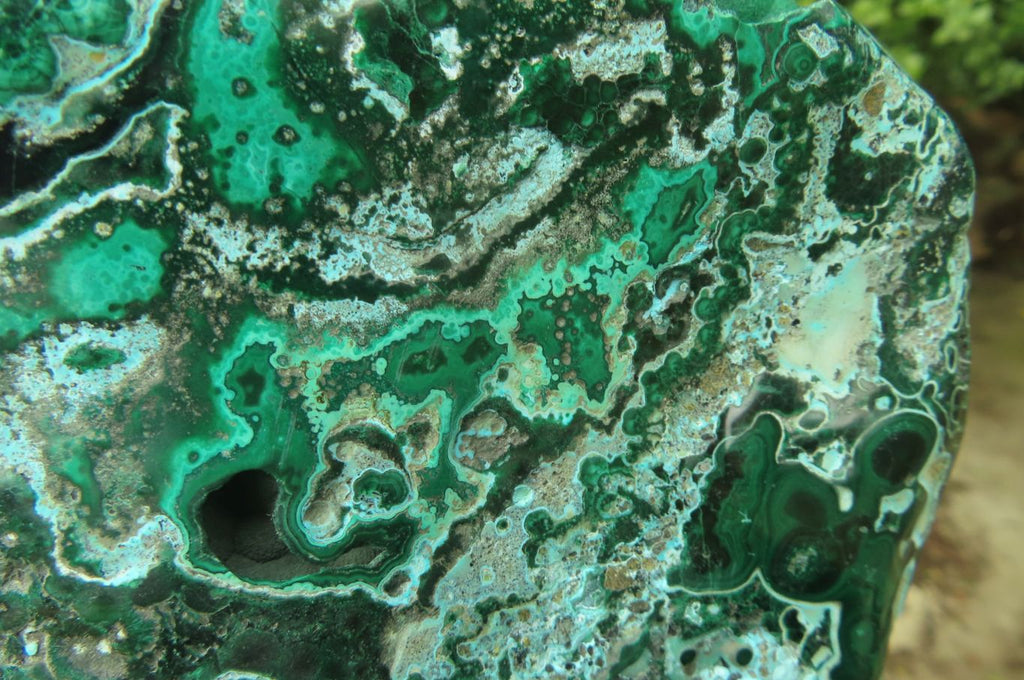 Polished Flower Banded Malacolla Free Forms x 2 From Congo - Toprock Gemstones and Minerals 