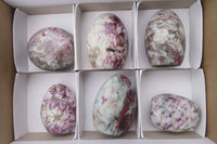Polished Rubellite Pink Tourmaline Standing Free Forms x 6 From Ambatondrazaka, Madagascar - Toprock Gemstones and Minerals 