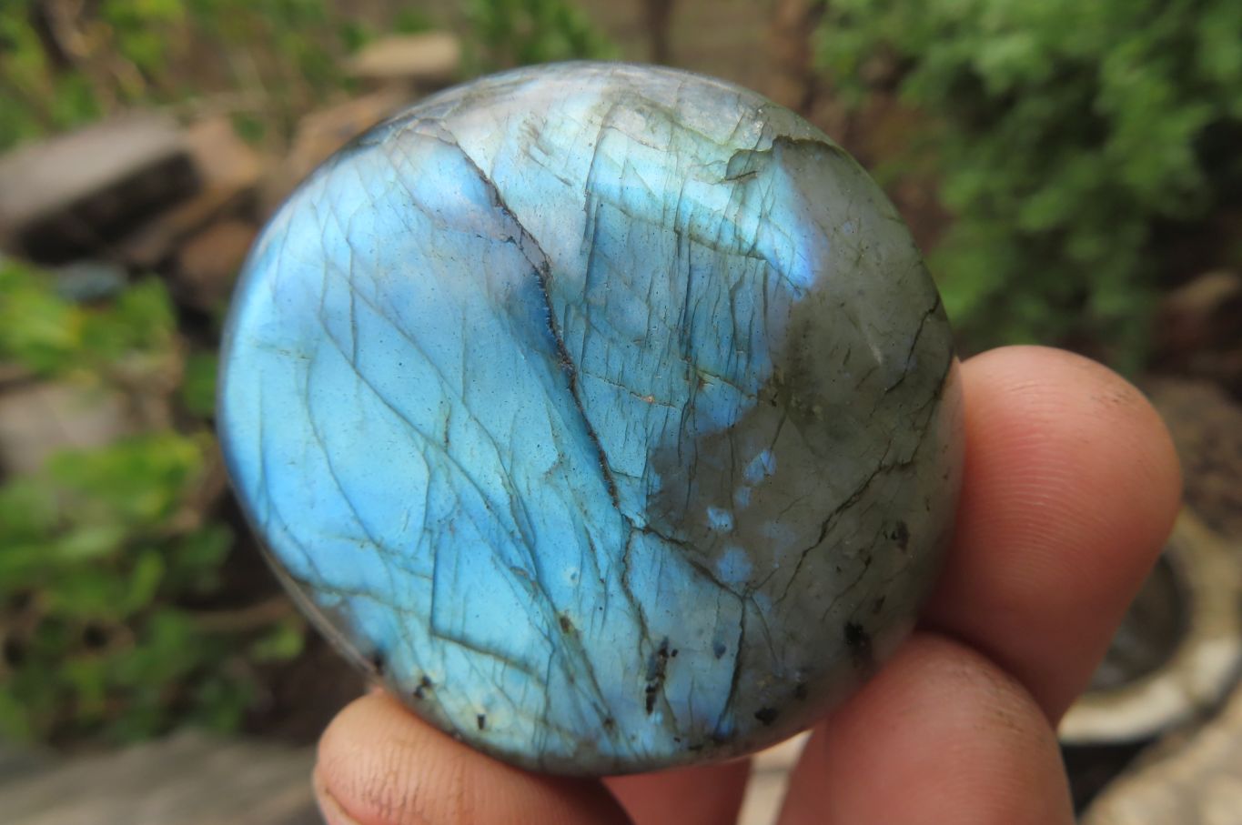 Polished Labradorite Palm Stones x 20 From Tulear, Madagascar - Toprock Gemstones and Minerals 
