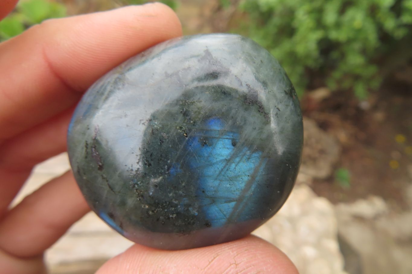 Polished Labradorite Palm Stones x 20 From Tulear, Madagascar - Toprock Gemstones and Minerals 