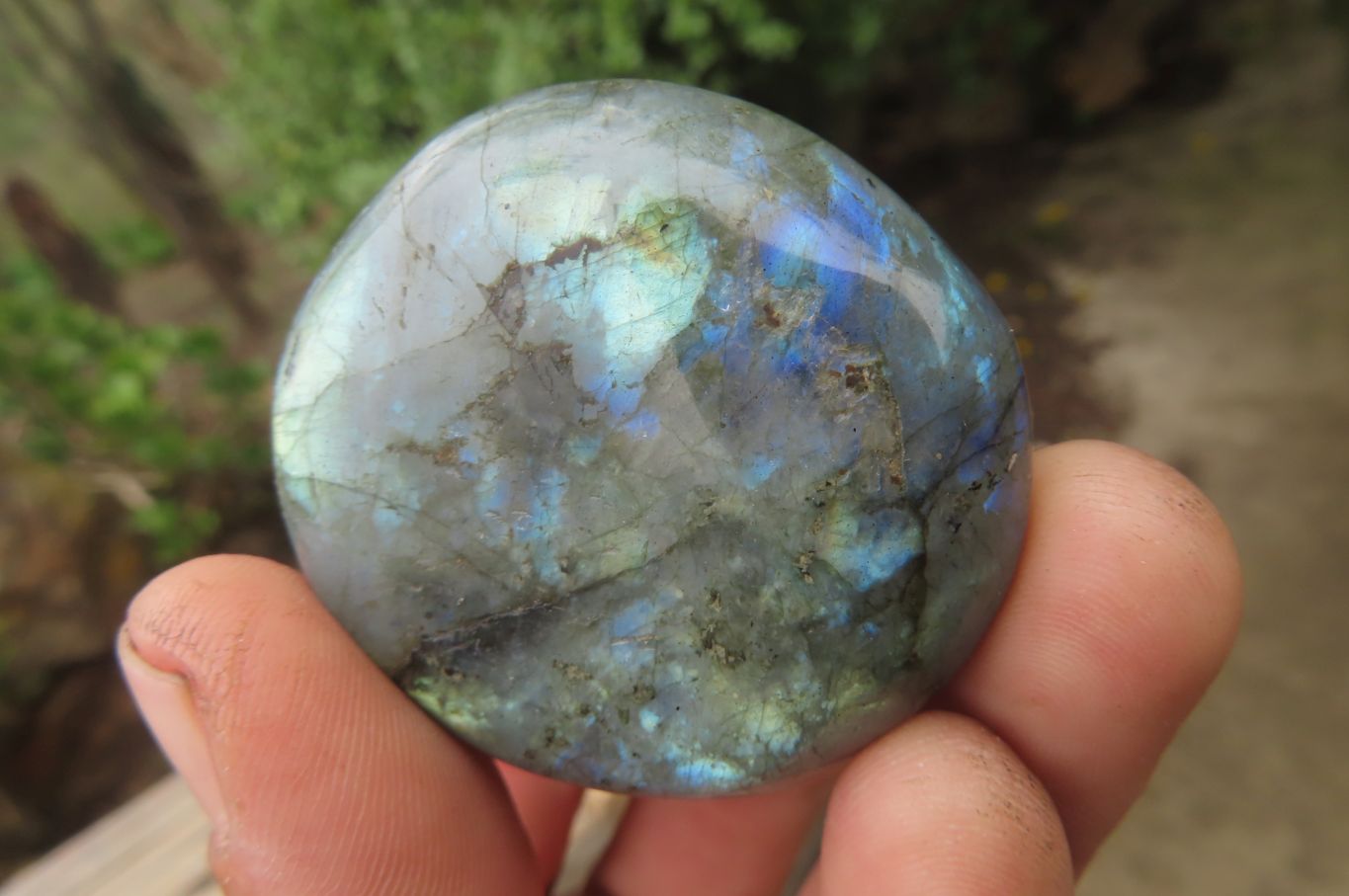 Polished Labradorite Palm Stones x 20 From Tulear, Madagascar - Toprock Gemstones and Minerals 