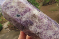 Polished Lepidolite Points x 3 From Ambatondrazaka, Madagascar - Toprock Gemstones and Minerals 