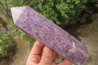 Polished Lepidolite Points x 3 From Ambatondrazaka, Madagascar - Toprock Gemstones and Minerals 