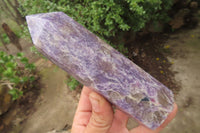 Polished Lepidolite Points x 3 From Ambatondrazaka, Madagascar - Toprock Gemstones and Minerals 
