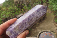 Polished Lepidolite Points x 3 From Ambatondrazaka, Madagascar - Toprock Gemstones and Minerals 