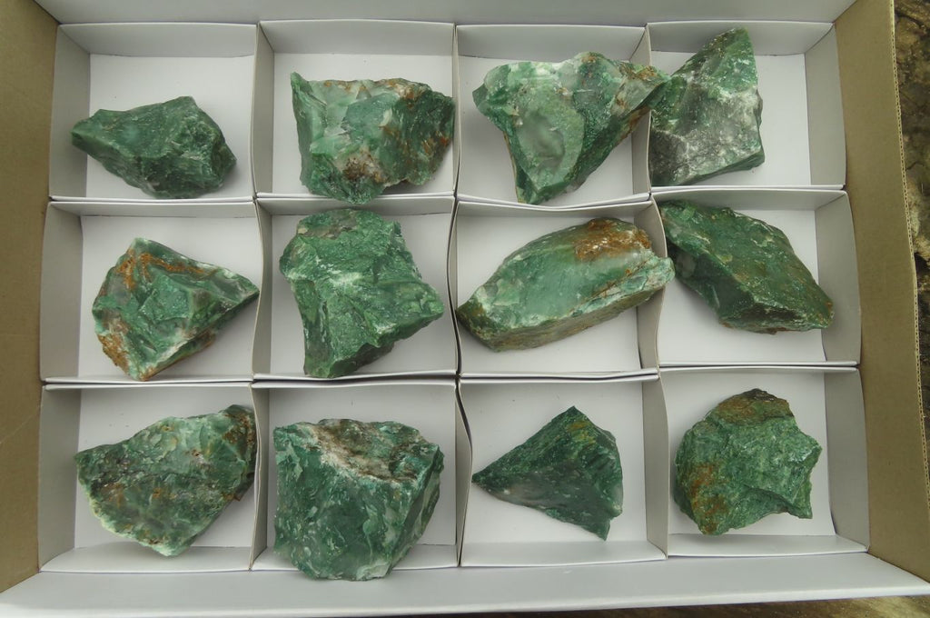 Natural Jade Cobbed Specimens x 12 From Swaziland - Toprock Gemstones and Minerals 