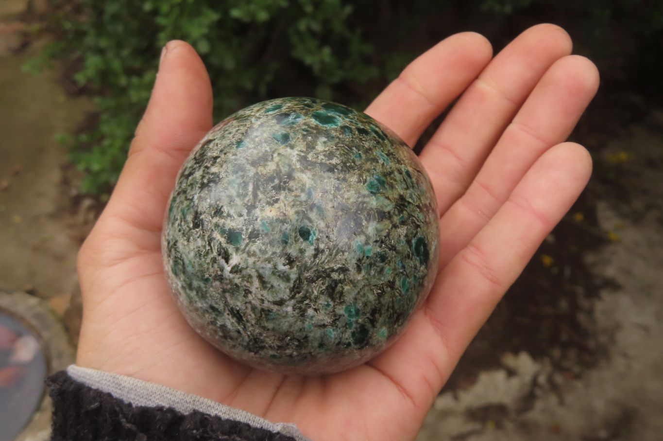 Polished Rare Emerald Mica In Matrix Spheres x 2 From Mutoko, Zimbabwe - Toprock Gemstones and Minerals 