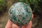 Polished Rare Emerald Mica In Matrix Spheres x 2 From Mutoko, Zimbabwe - Toprock Gemstones and Minerals 