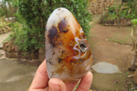 Polished Agate Standing Free Forms x 6 From Madagascar - Toprock Gemstones and Minerals 