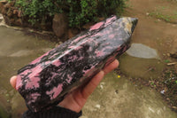 Polished Rhodonite Tower x 1 From Ambindavato, Madagascar - Toprock Gemstones and Minerals 