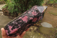 Polished Rhodonite Tower x 1 From Ambindavato, Madagascar - Toprock Gemstones and Minerals 