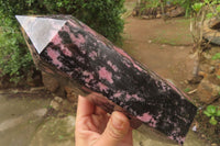 Polished Rhodonite Tower x 1 From Ambindavato, Madagascar - Toprock Gemstones and Minerals 