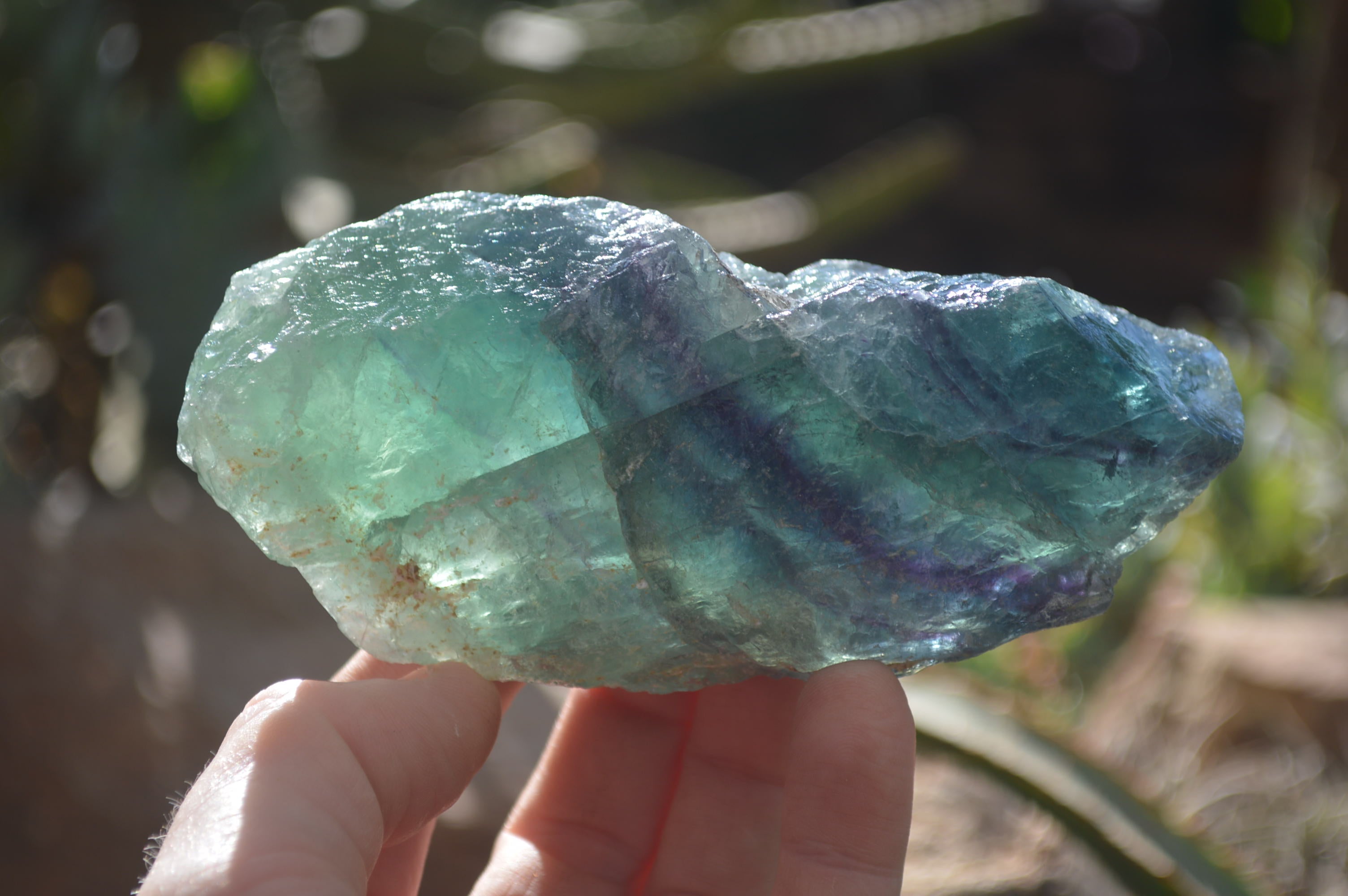 Natural Watermelon Fluorite Cobbed Specimens x 4 From Uis, Namibia - Toprock Gemstones and Minerals 