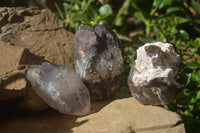Natural Smokey Quartz Crystal Specimens x 3 From Zomba, Malawi - Toprock Gemstones and Minerals 
