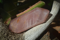 Polished Double Terminated Rose Quartz Points x 2 Madagascar - Toprock Gemstones and Minerals 