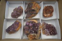 Natural Amethystos Amethyst Specimens x 6 From Kwaggafontein, South Africa - Toprock Gemstones and Minerals 