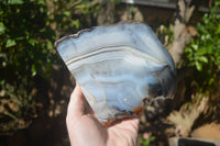 Polished Banded Agate Display Piece x 1 From Madagascar - Toprock Gemstones and Minerals 