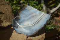 Polished Banded Agate Display Piece x 1 From Madagascar - Toprock Gemstones and Minerals 