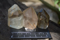 Polished Smokey Phantom Quartz Crystals x 12 From Madagascar - Toprock Gemstones and Minerals 
