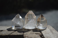 Polished Smokey Phantom Quartz Crystals x 12 From Madagascar - Toprock Gemstones and Minerals 