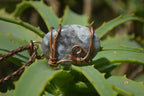 Polished Mixed Copper Wire Wrapped Pendants x 6 From Southern Africa - Toprock Gemstones and Minerals 