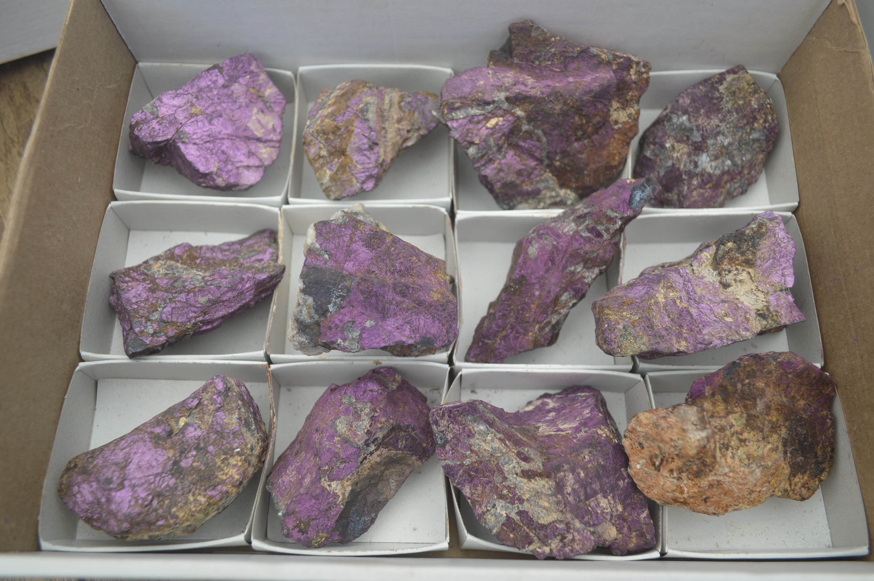 Natural Metallic Purpurite Cobbed Specimens x 12 From Erongo, Namibia - Toprock Gemstones and Minerals 