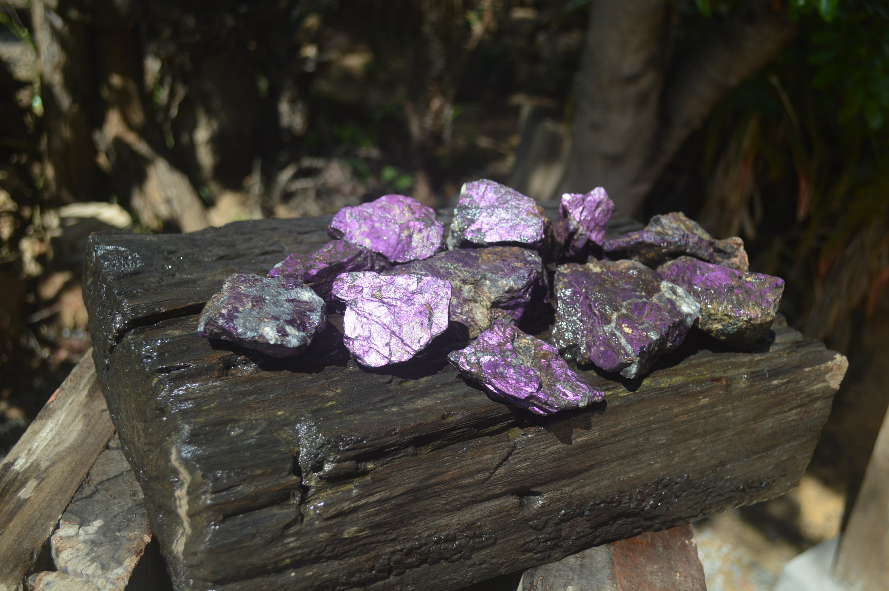 Natural Metallic Purpurite Cobbed Specimens x 12 From Erongo, Namibia - Toprock Gemstones and Minerals 