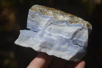 Natural Crystalline Blue Lace Agate Specimens x 3 From Namibia - Toprock Gemstones and Minerals 