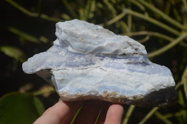 Natural Crystalline Blue Lace Agate Specimens x 3 From Namibia - Toprock Gemstones and Minerals 