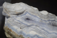Natural Crystalline Blue Lace Agate Specimens x 3 From Namibia - Toprock Gemstones and Minerals 