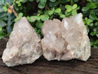 Natural Cascading Smokey Quartz Clusters x 2 From Luena, Congo - Toprock Gemstones and Minerals 