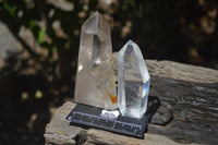 Polished Clear Smokey Quartz Crystals x 4 From Madagascar - Toprock Gemstones and Minerals 