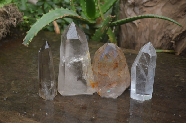 Polished Clear Smokey Quartz Crystals x 4 From Madagascar - Toprock Gemstones and Minerals 