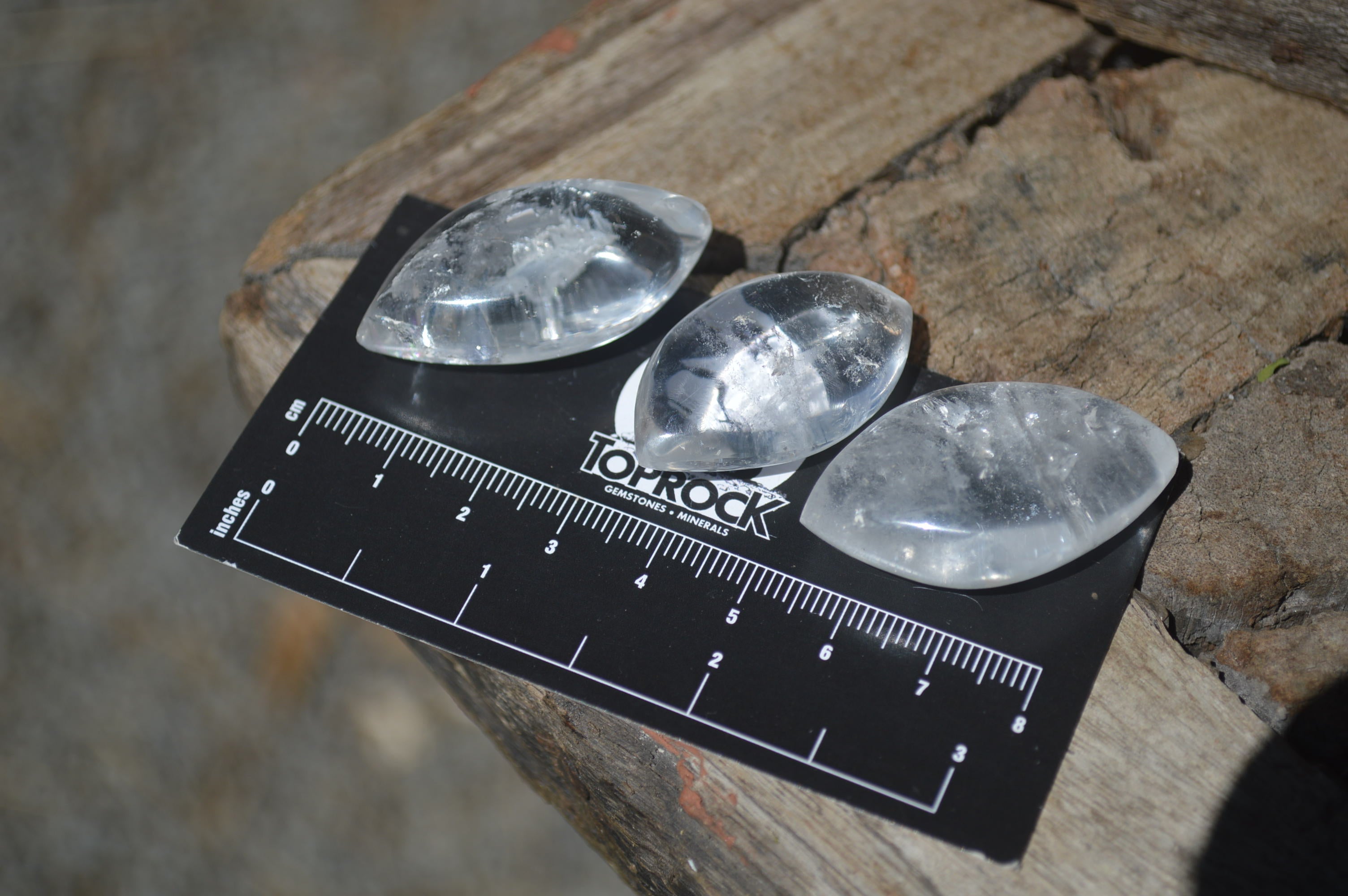 Polished Clear Quartz "Angel Tears" Pendant Pieces x 35 From Madagascar - Toprock Gemstones and Minerals 