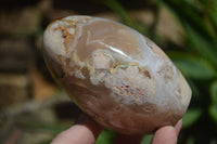 Polished Ocean - Coral Flower Agate Standing Free Forms & Sphere x 3 From Madagascar - Toprock Gemstones and Minerals 