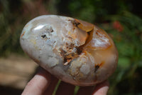 Polished Ocean - Coral Flower Agate Standing Free Forms & Sphere x 3 From Madagascar - Toprock Gemstones and Minerals 