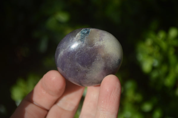Polished Lepidolite with Pink Rubellite Palm Stones x 24 From Ambatondrazaka, Madagascar - Toprock Gemstones and Minerals 
